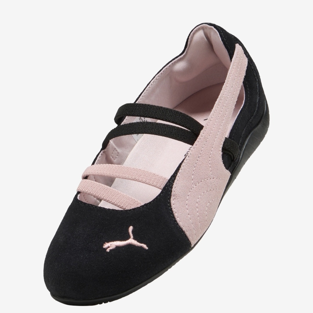 Puma Women's Black and Pink Speedcat Ballet SD Wns